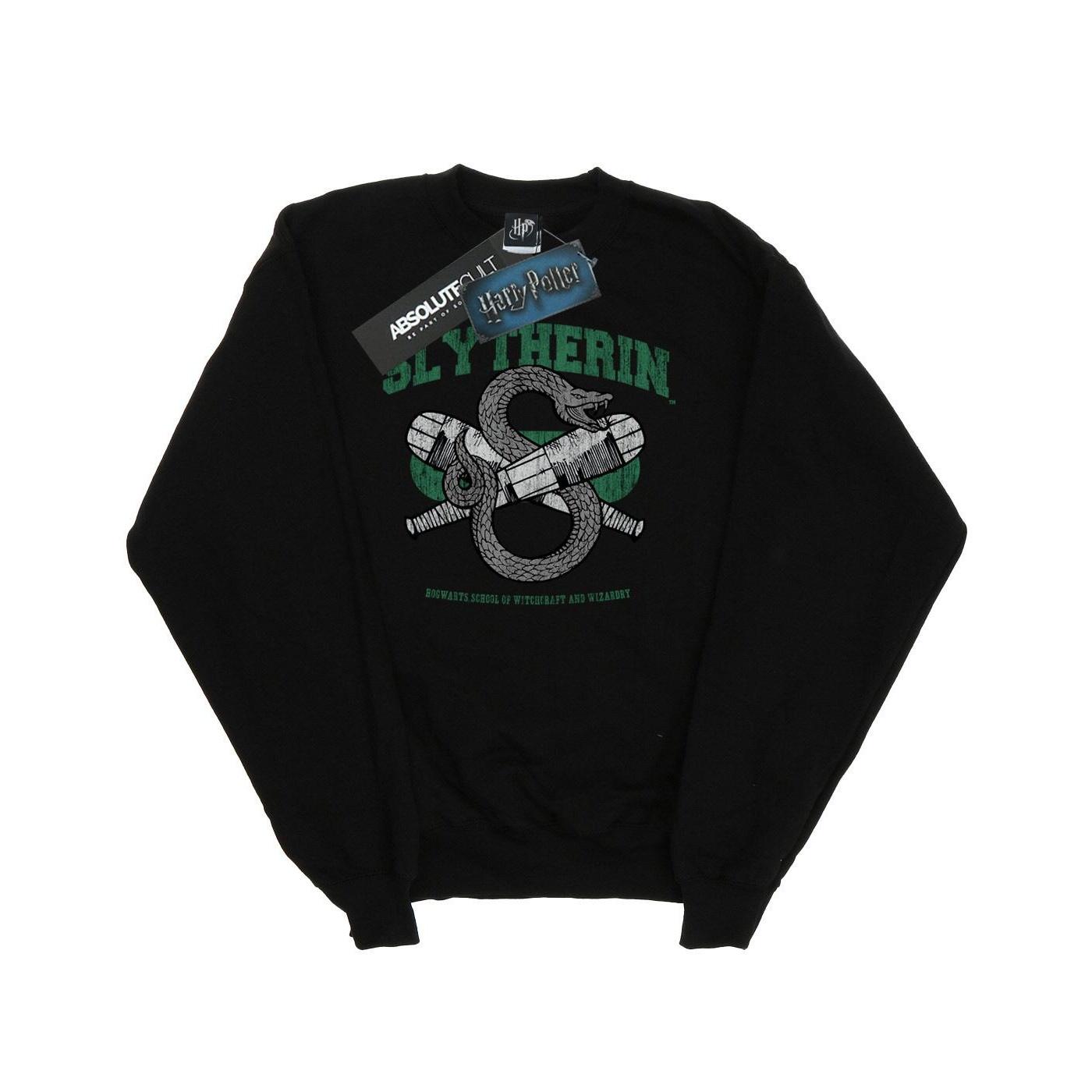Harry Potter jongens Zwadderich Zwerkbal embleem Sweatshirt 7-8 Years zwart
