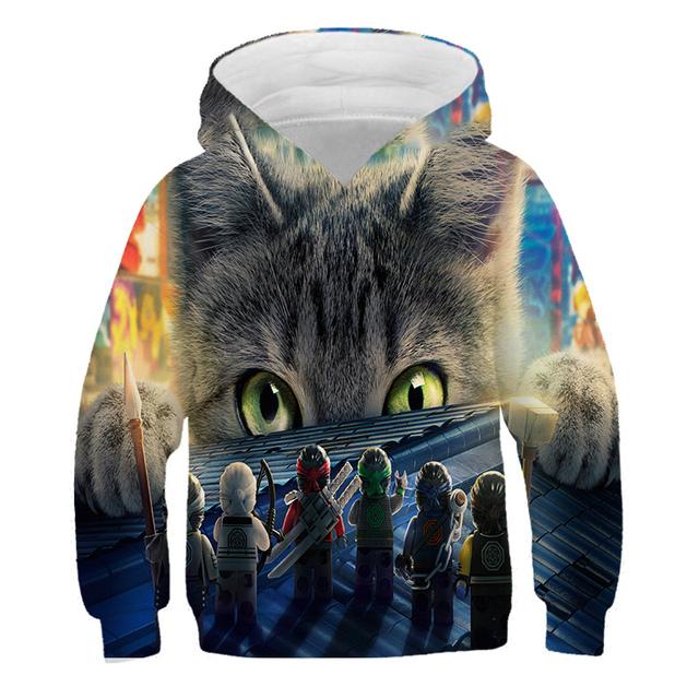 MINISO 2025 Kids Ninjago Hoodies 3D Casual Print Pullover Kids Teen Boys Girls Kids Toddler Sweatshirts Toddler Tops 4-14 Years Old 11-12 Years
