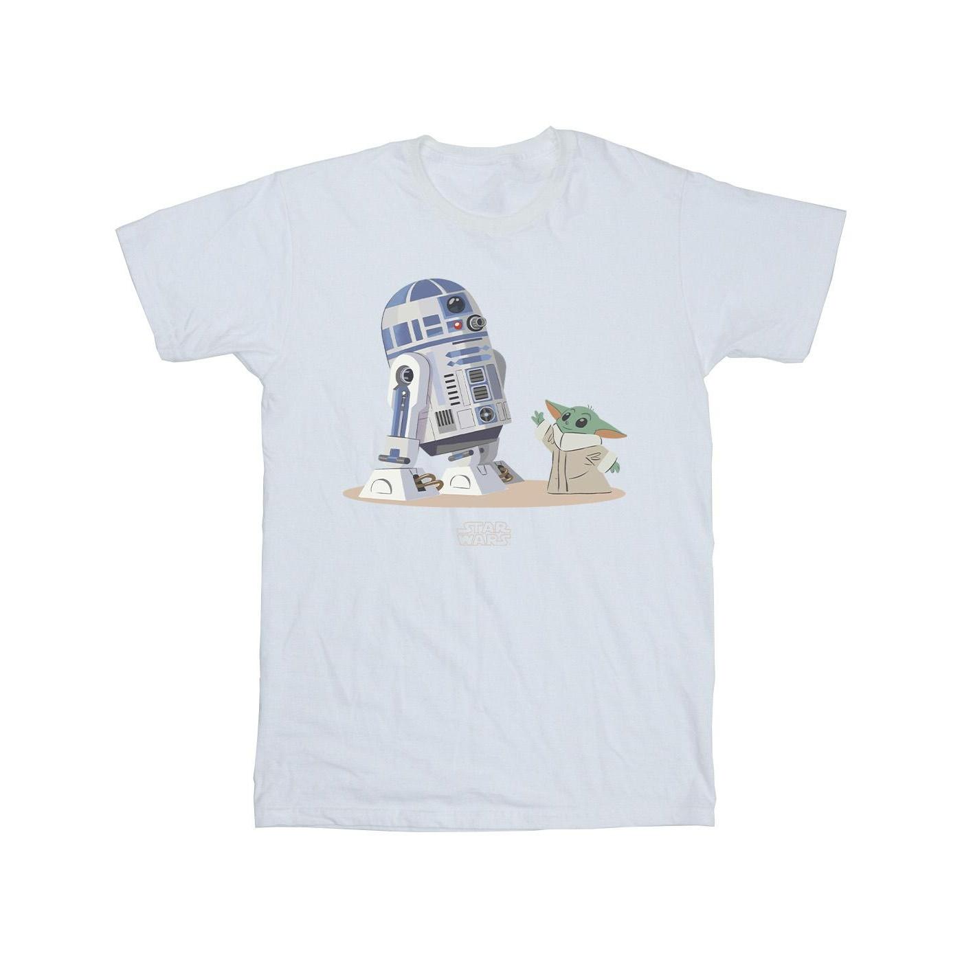 Star Wars Boys The Mandalorian R2D2 And Grogu T-Shirt 5-6 Years wit