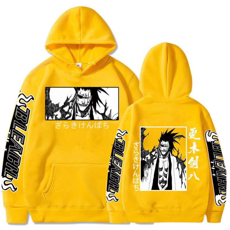 Nihao Hot Japanse Anime Bleach Hoodies Y2K Mannen Zaraki Kenpachi Grafische Sweatshirts plus size Grappige Harajuku Cartoon Truien Mannelijke XXL
