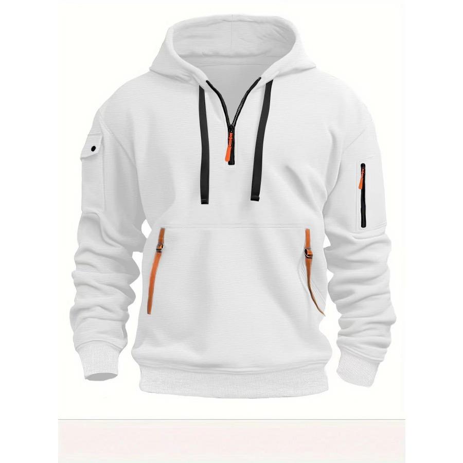 WowClassic Herfst Heren Hoodies Winter Rits Multi Pocket Sweatshirts Mannelijke Warme Kleding Hoodie Sport Vrijetijdskleding Sweatshirt XL