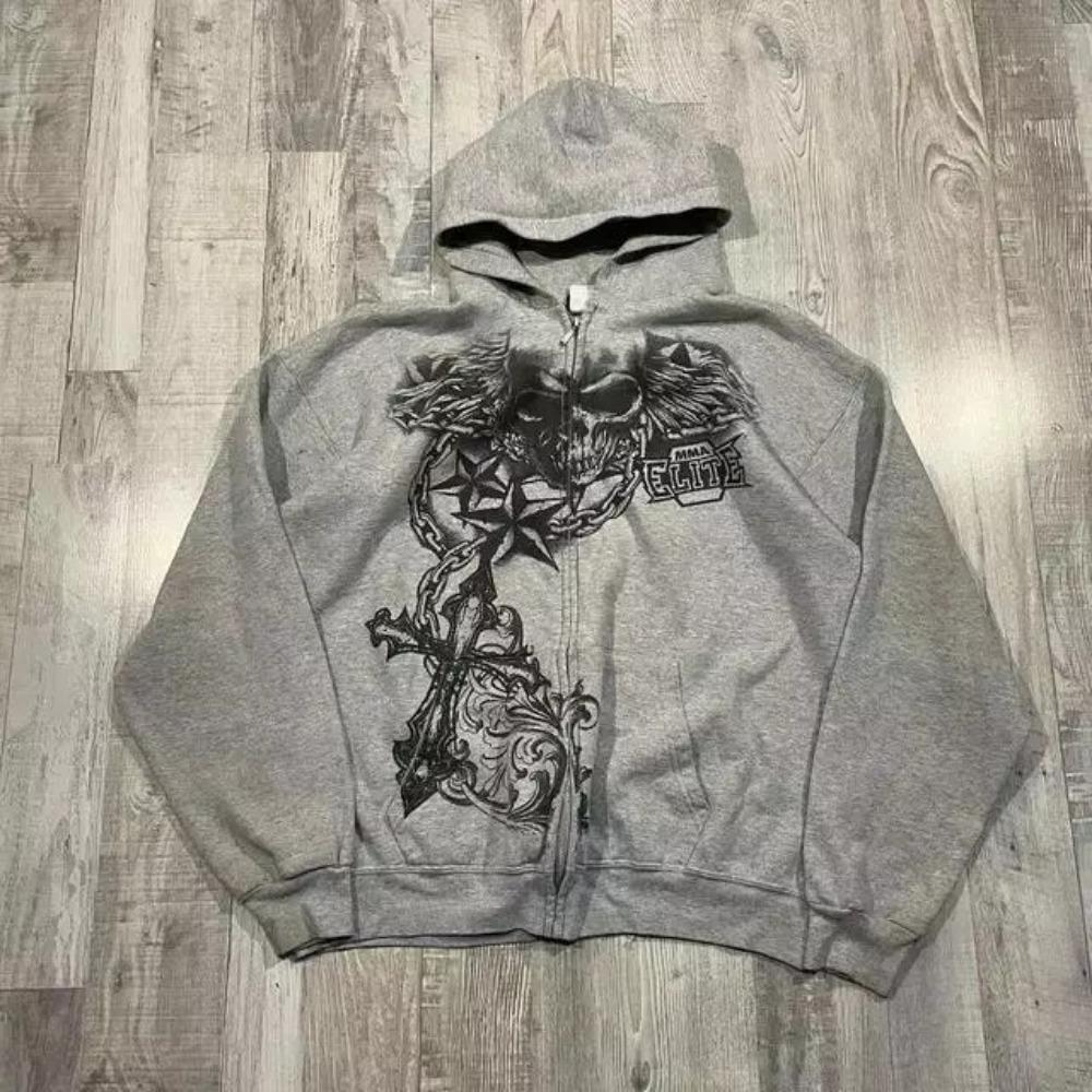 GEMTIDE Y2K Street Nieuwe Mode Oversized Trui Hoodie Heren Harajuku Vintage Hip Hop Populair Casual Sportief Trui met Capuchon XL