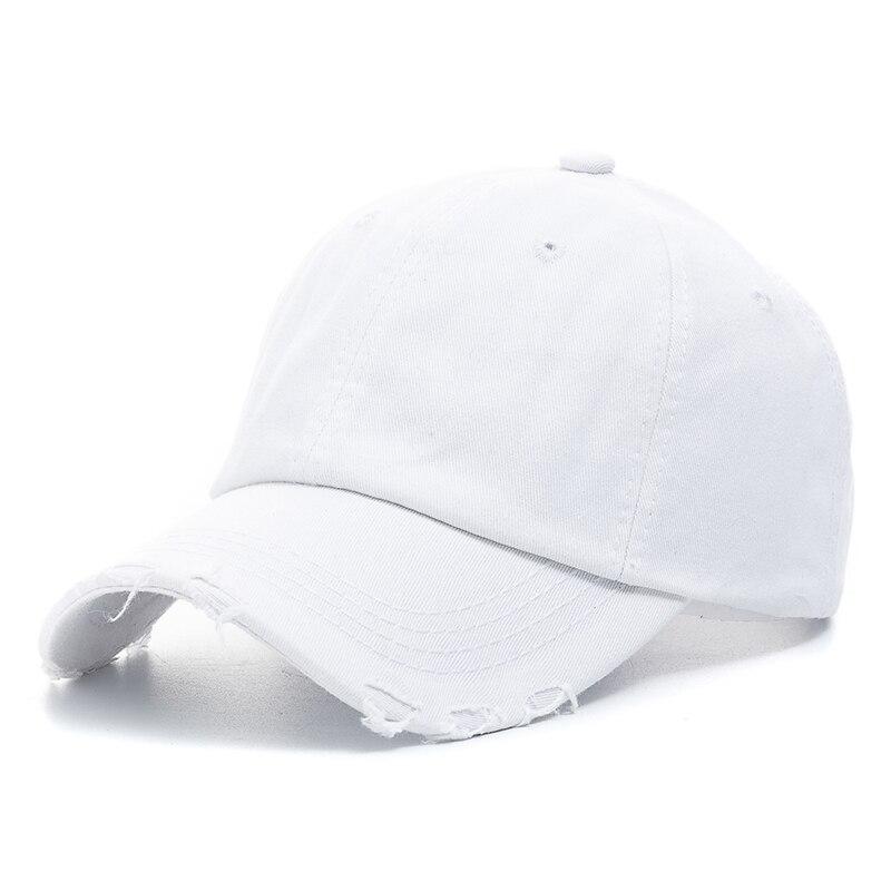 UP POSITIVE Nieuwe Unisex Gewassen Katoenen Pet Hoge Kwaliteit Denim Effen Baseball Pet Mannen Vrouwen Verstelbaar Casual Outdoor Streetwear Mode Hoed 56cm-60cm wit