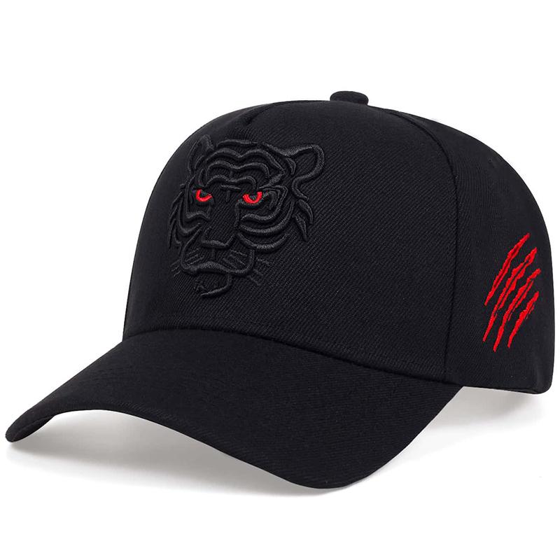 Cap Factory Mode Tiger Borduurwerk honkbalpet Buitensport reishoeden straat hiphop pet golfpetten zwart