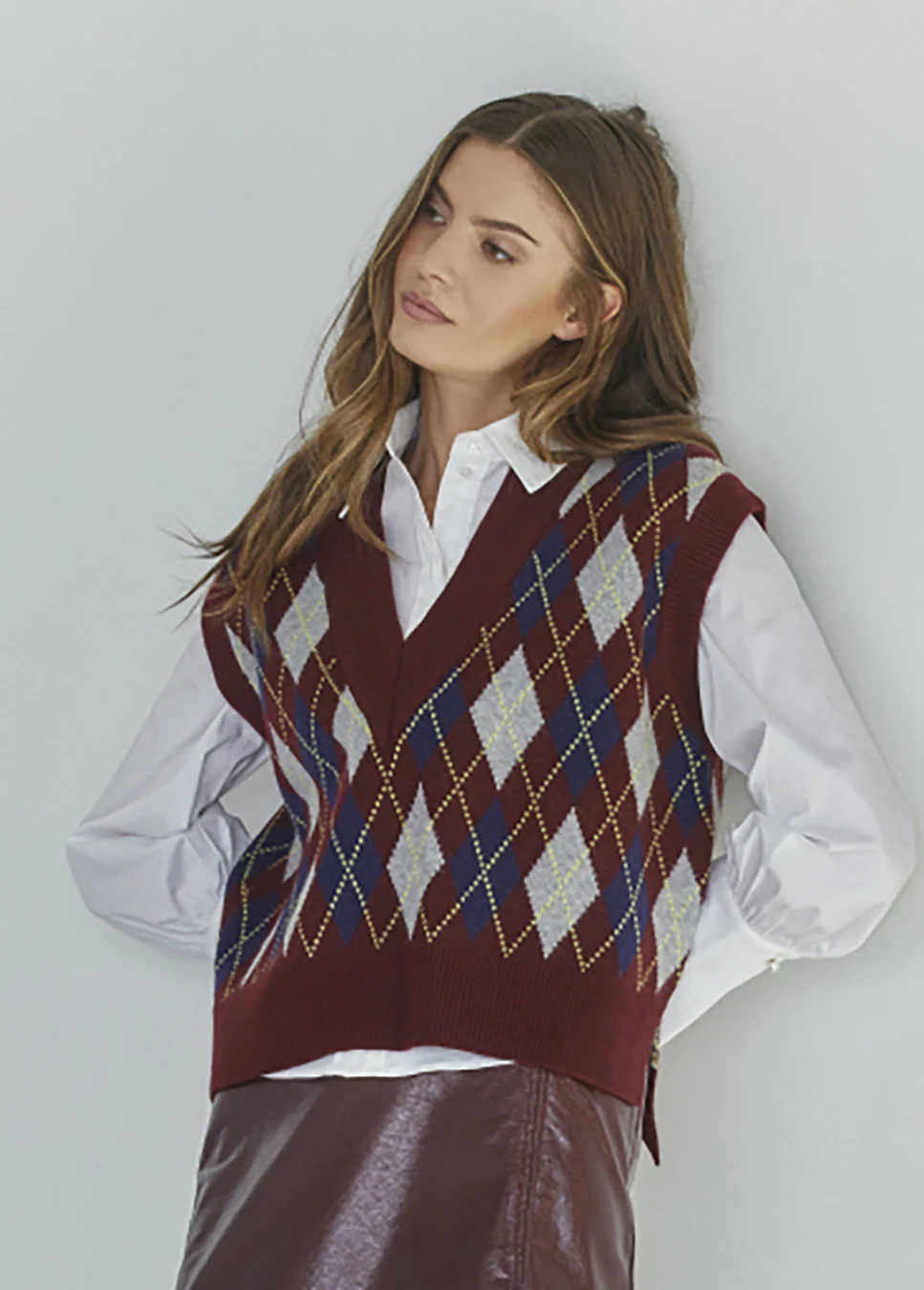 Co'Couture Rowcc check vest spencer