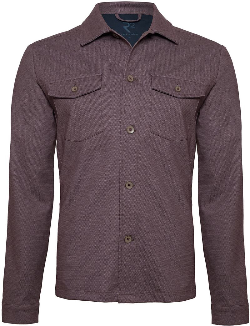 R2 Amsterdam R2 Overshirt Melange Bordeaux