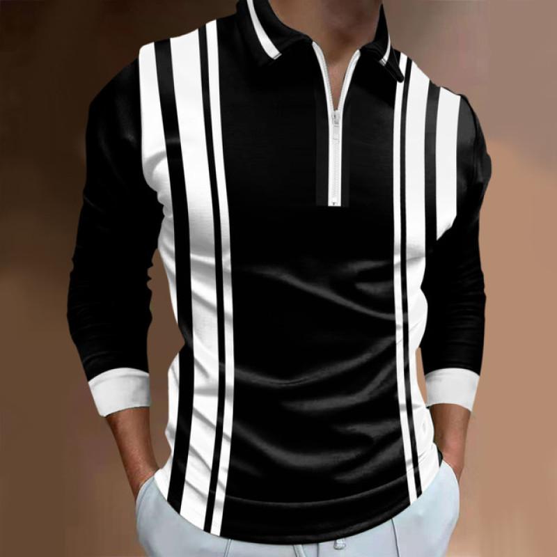 Haodingfushi Herenmode Lente Herfst Polyester Poloshirt 3D Digitale Print Casual Golf Poloshirt Tops 3XL
