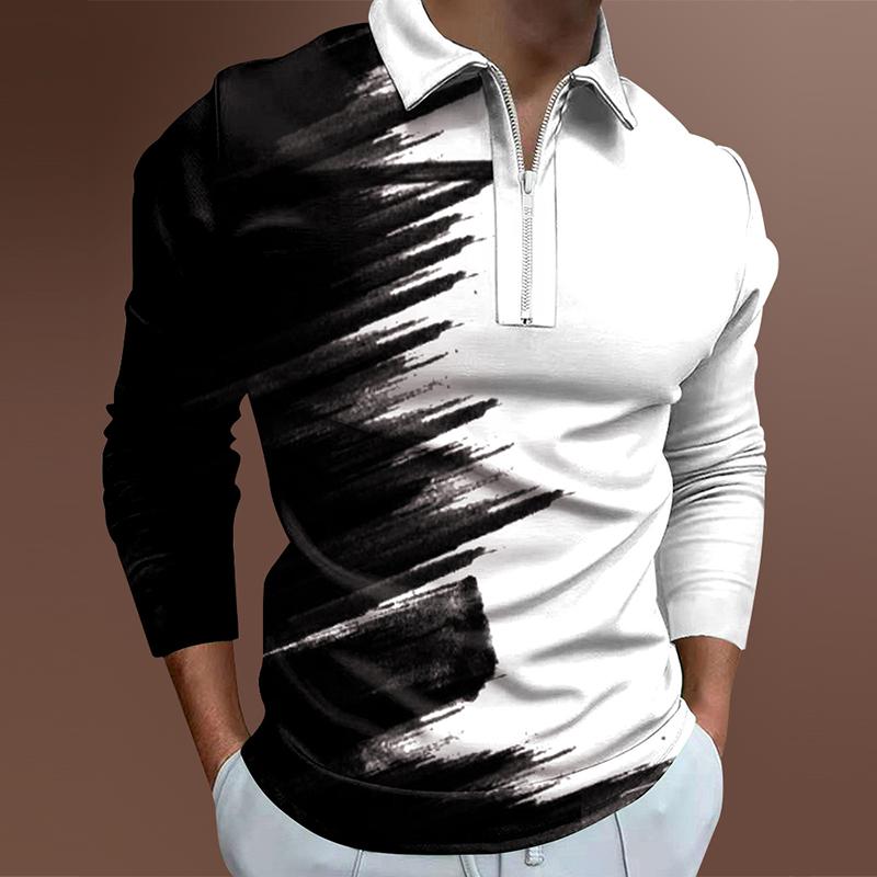 Haodingfushi Herenmode Lente Herfst Polyester Poloshirt 3D Digitale Print Casual Golf Poloshirt Tops 4XL