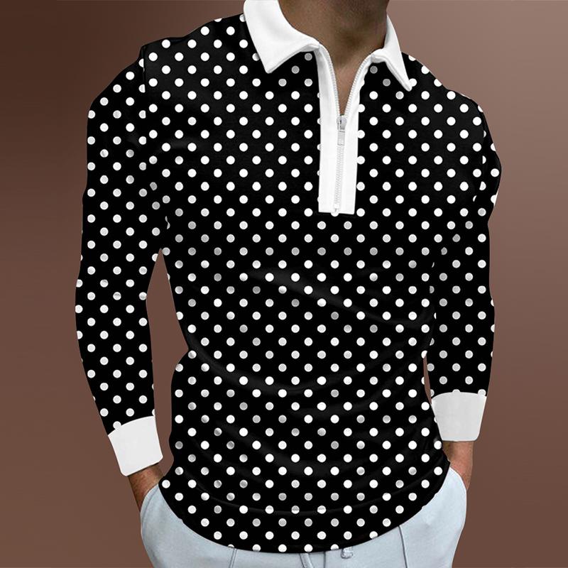 Haodingfushi Herenmode Lente Herfst Polyester Poloshirt 3D Digitale Print Casual Golf Poloshirt Tops 5XL