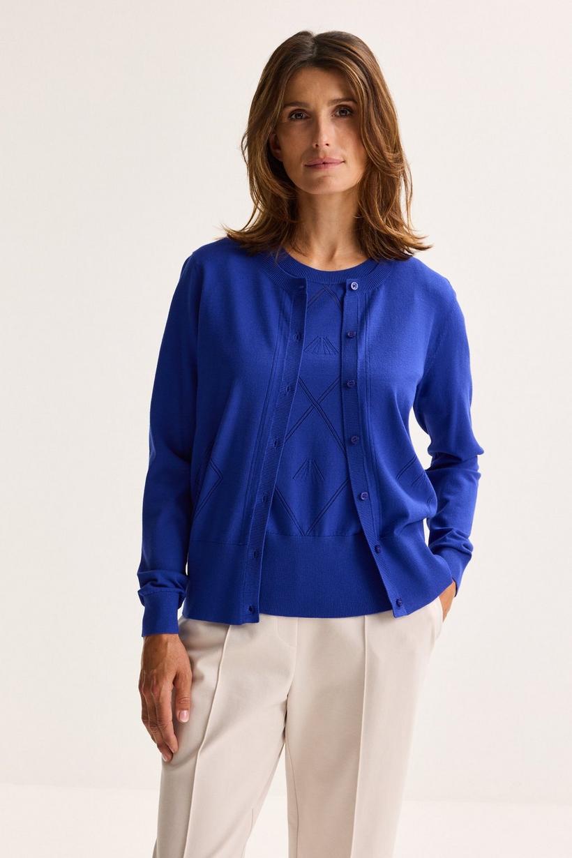 Mayerline Ajourcardigan Met Ronde Hals