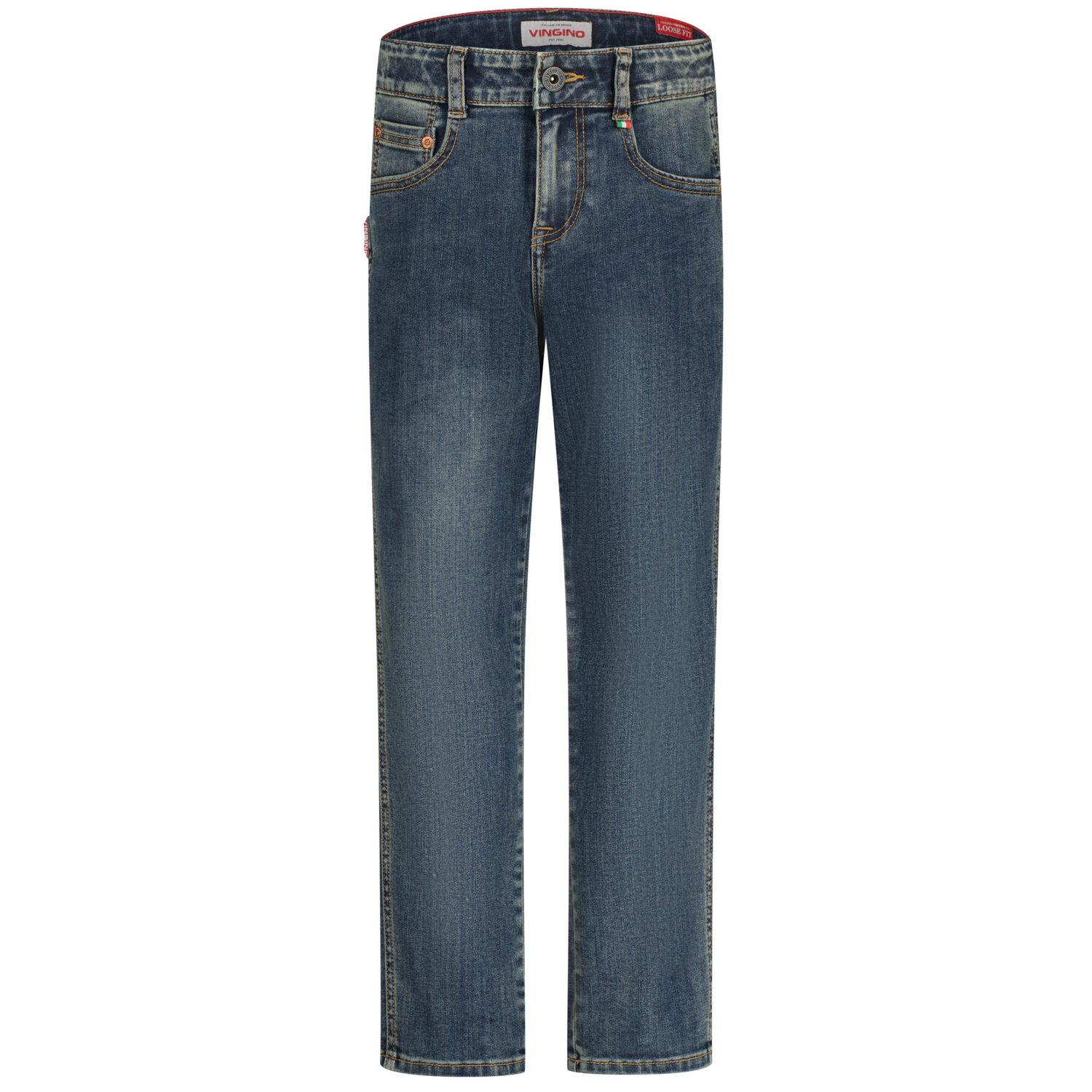 Vingino winter jeans broek jongens - midden blauw - Constantino - loose fit