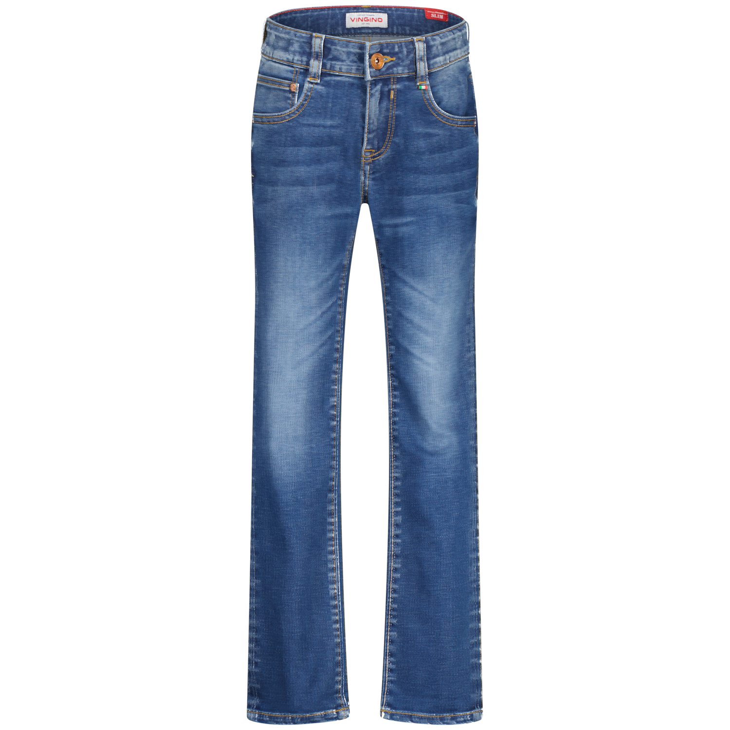 Vingino winter jeans broek jongens - midden blauw - Dante - slim fit