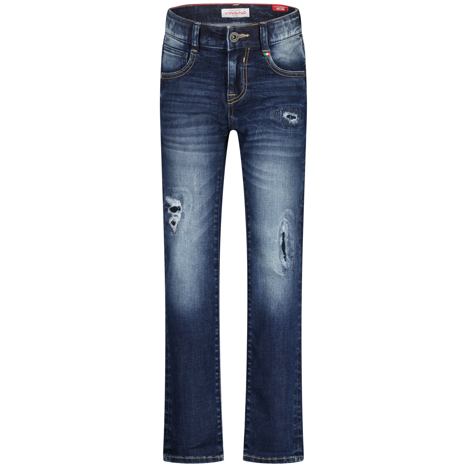 Vingino winter jeans broek jongens - vintage blauw - Dante craftes - slim fit