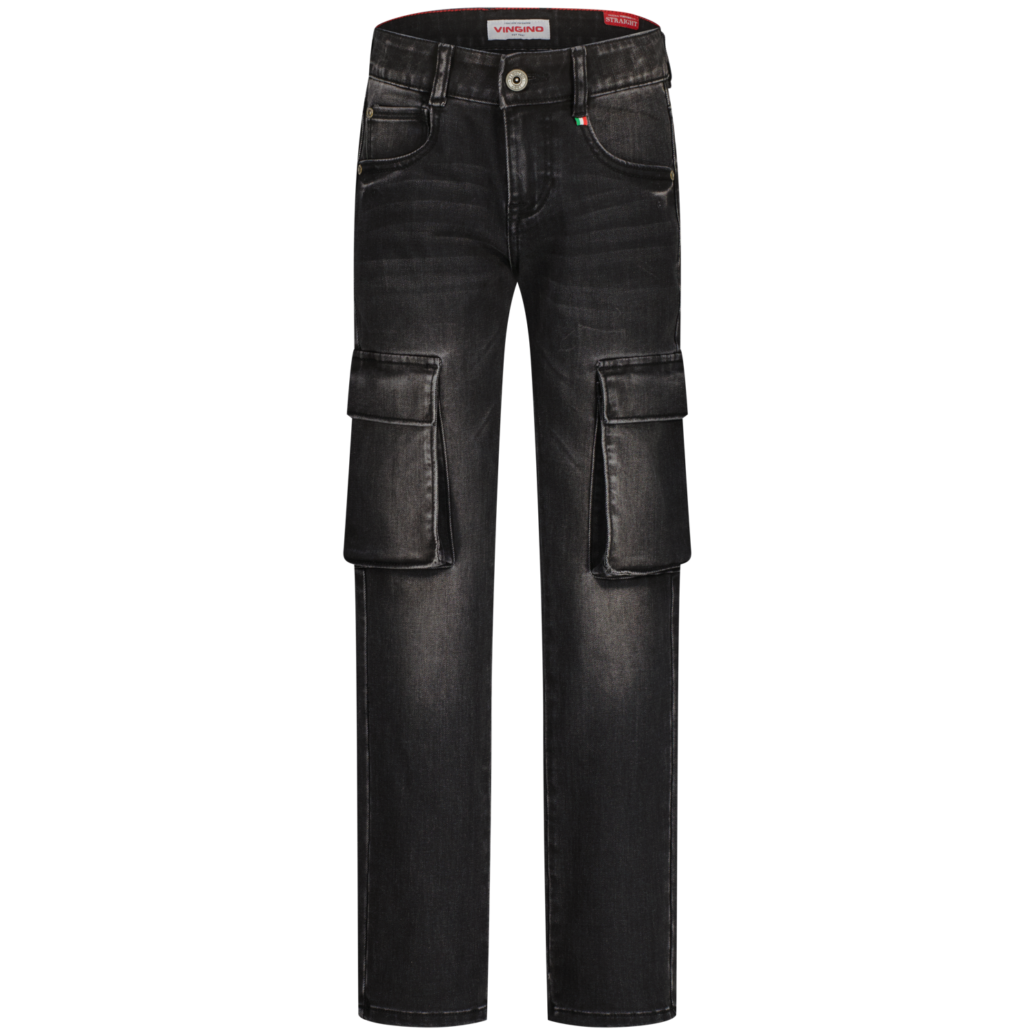 Vingino winter jeans broek jongens - zwart - Paolo Cargo - straight fit