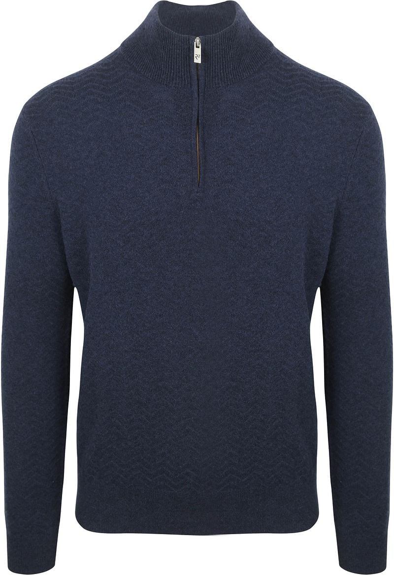 R2 Amsterdam R2 Pullover Halfzip Weave Structure Navy