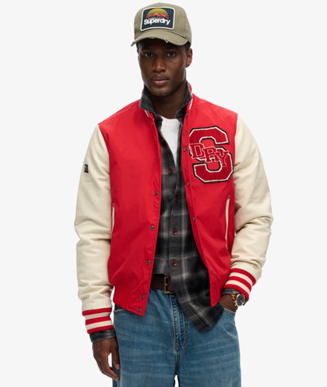 Superdry Mascot Varsity Bomberjack Rood