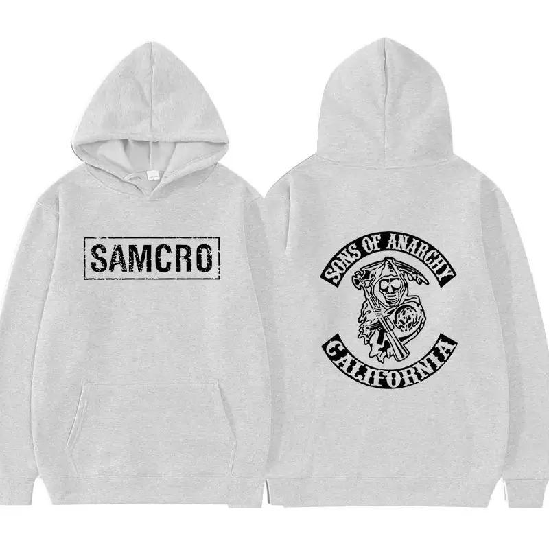 The second face a man Sons of Anarchy SAMCRO Dubbelzijdig Print Streetwear Mannen Womnen Harajuku Brand Design Hoodie Heren Oversized Hoodies Sweatshirt XL