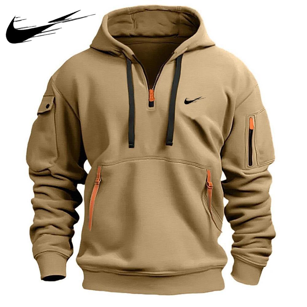 Trendy Clothing Factory 2024 Herfst/Winter Heren Casual Multi Rits Arm Zak Hoodie Pullover Grote Hoodie XL
