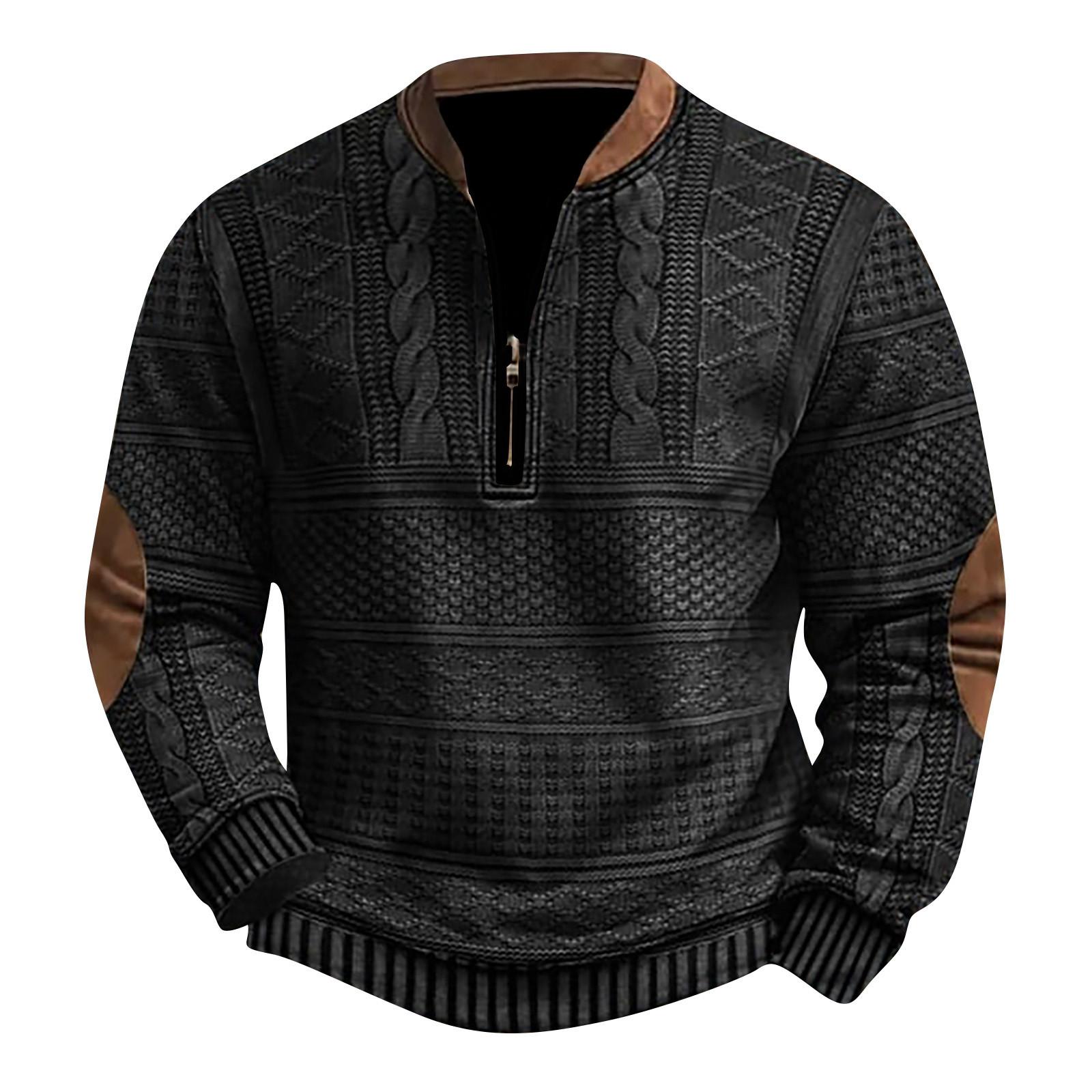 Timoduizhang Heren Retro Casual Gradient Bedrukt Sweatshirt XXXXL zwart
