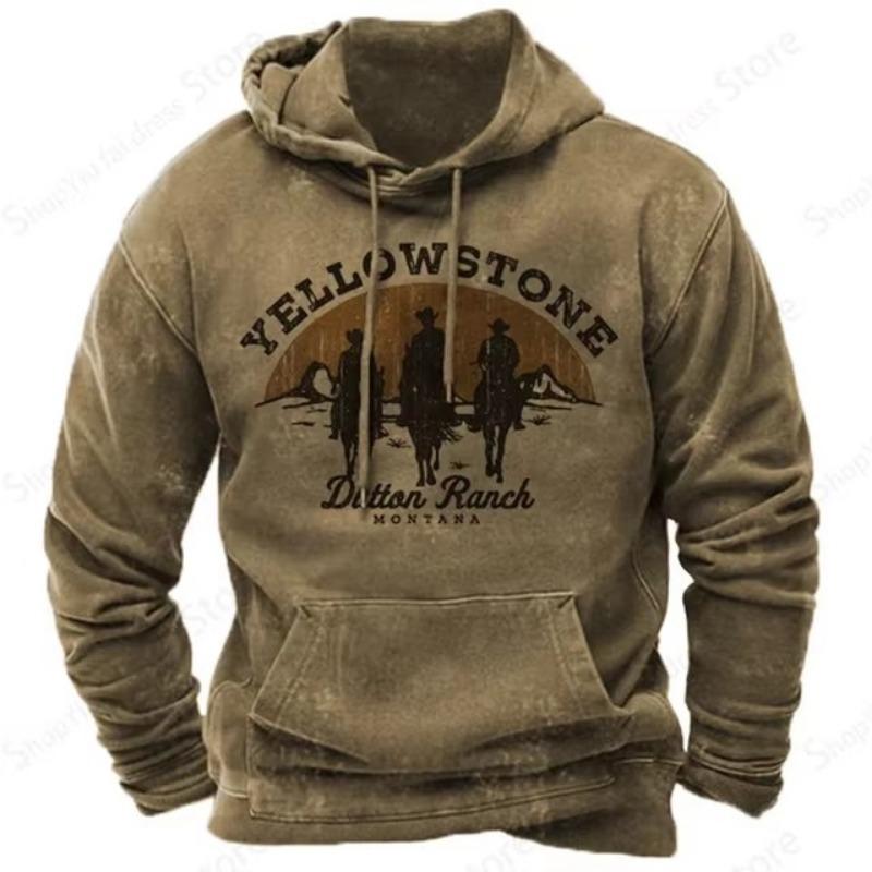Forever Men Vintage Hoodies Yellowstone 3d Print Grafische Hoodie Heren Mode Hoodies Sweatshirt Jongen Jas Vrouwen Zweet Buiten Sweatshirt Mannelijk XL