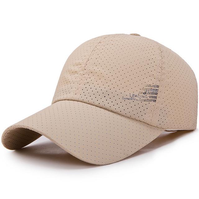 Headgear Mannen Vrouwen Zomer Baseball Cap Sneldrogend Hoeden Unisex Ademend Sport Pure Kleur Snapback Hoed Golf Caps Bone Hoed beige