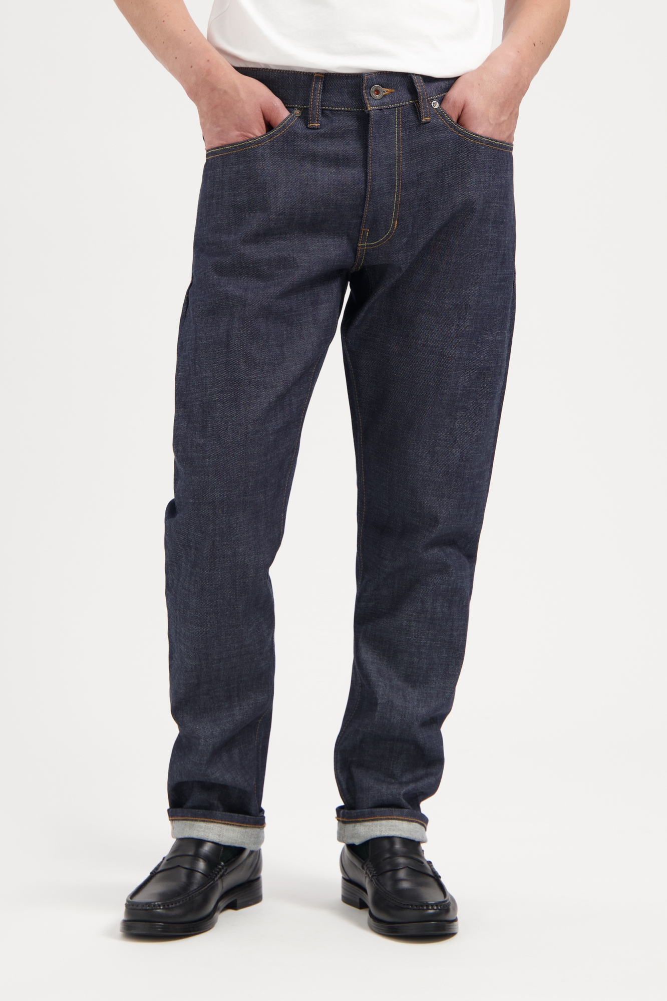 Kuyichi Herren vegan Jeans Regular Scott Dry Selvedge Blau