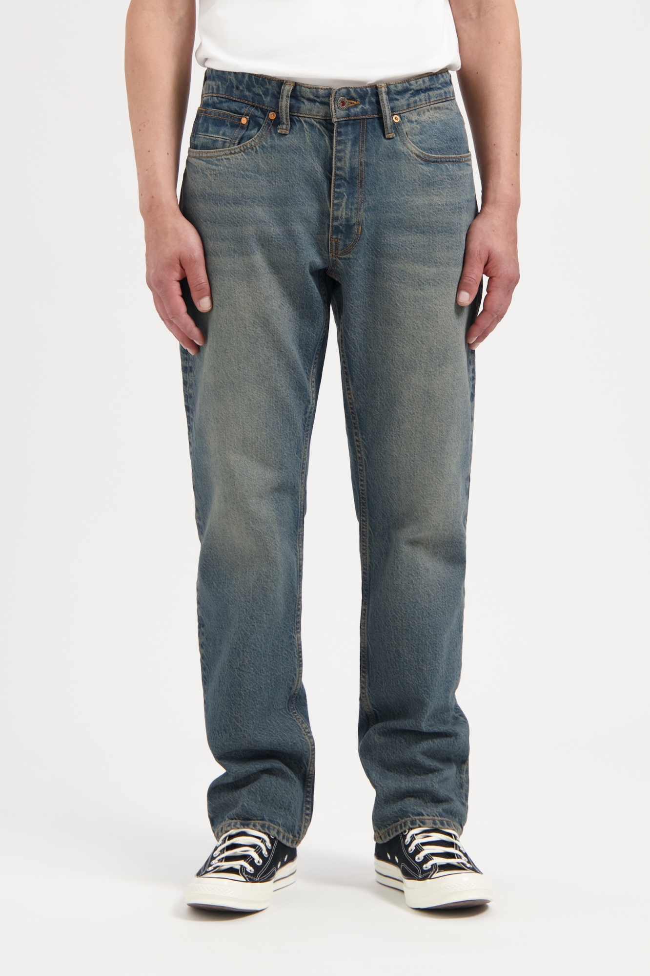 Kuyichi Herren vegan Jeans Scott Regular Retro Blau