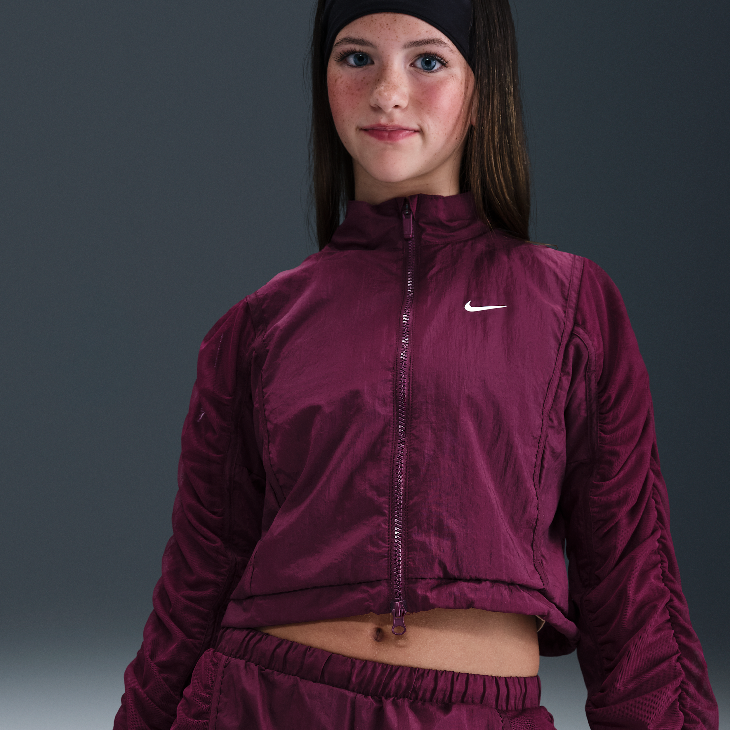 Nike Sportswear geweven meisjesjack - Rood