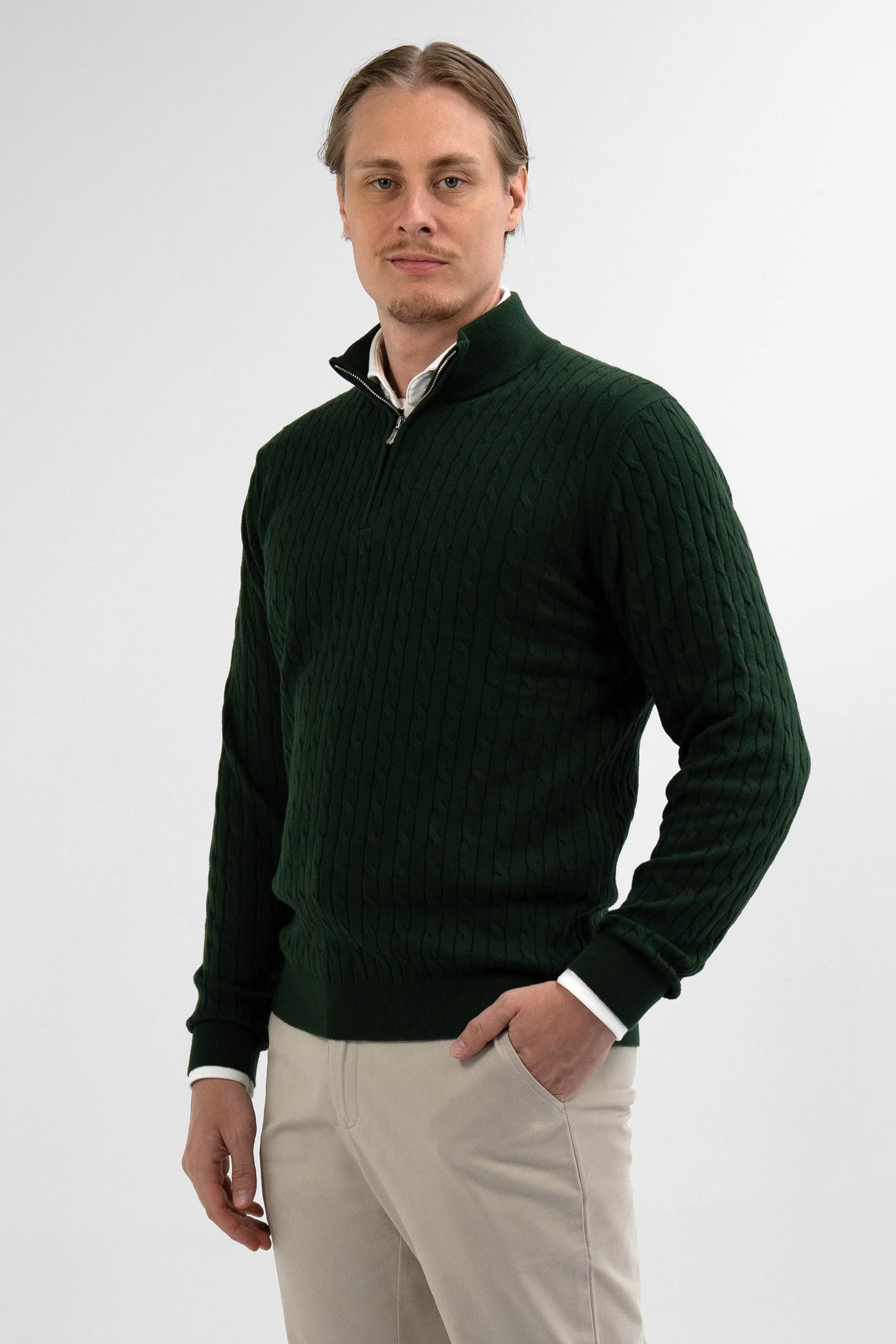 Vercate Half zip cashmere blend -
