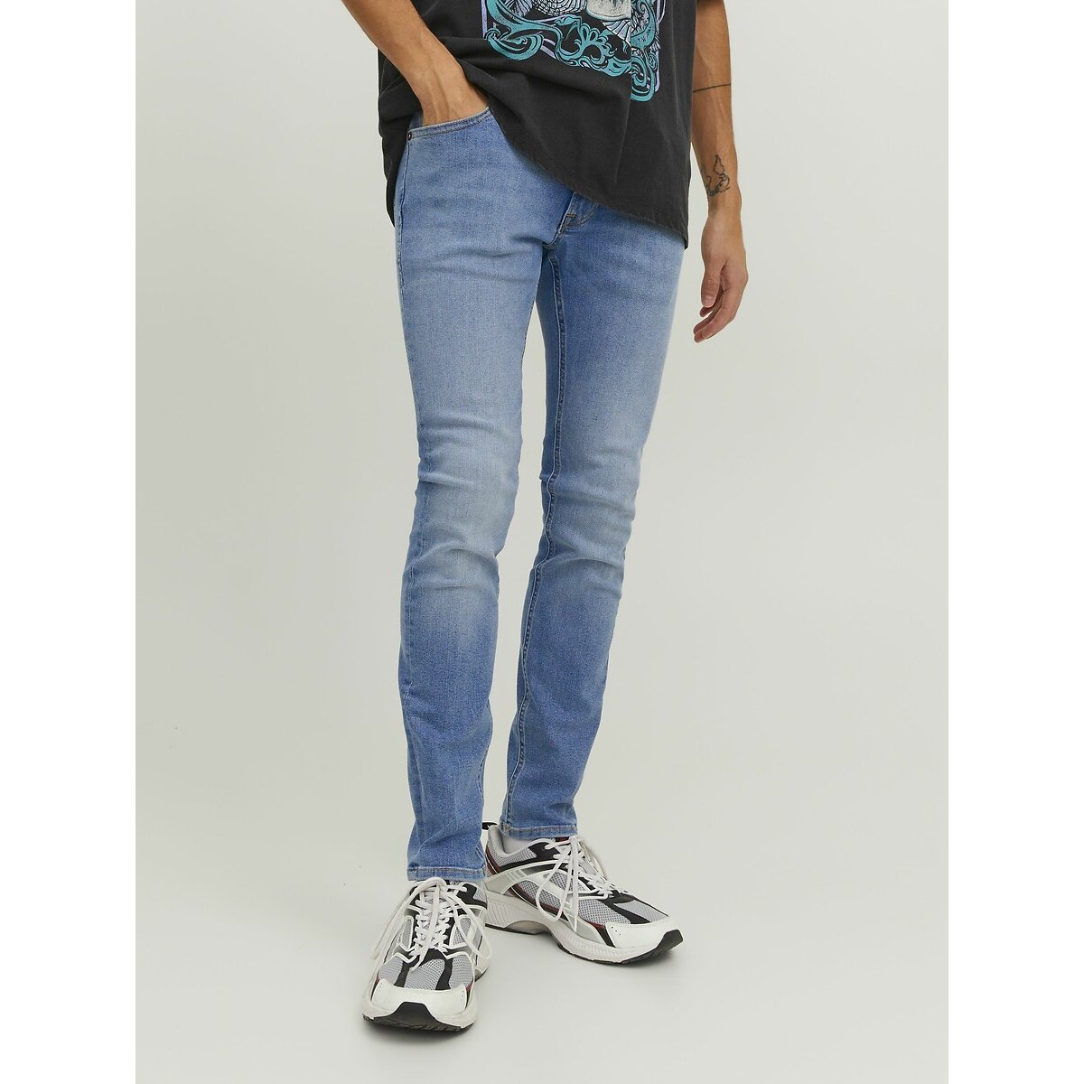 Jack & Jones Skinny fit jeans JJILIAM Skinny jeans met used-wassing voor slank silhouet