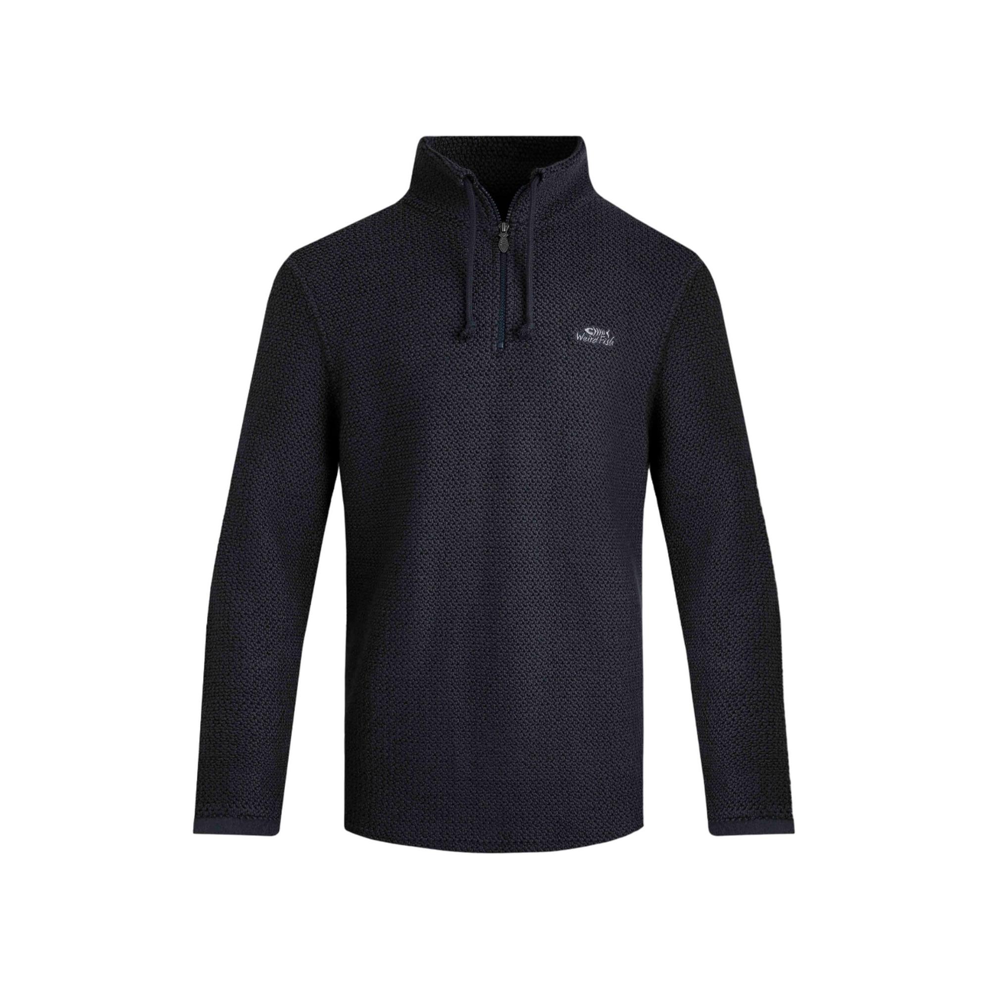 Pertemba FR - Apparel Weird Fish Heren Cruiser Macaroni Kwart Rits Pullover M Vloot