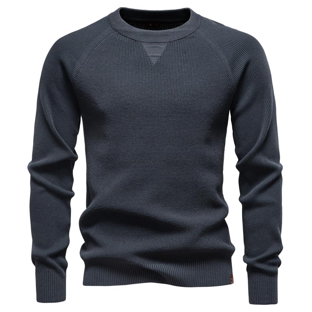AIOPESON 2025 Men's T Shirt Long Sleeve Solid Color Brand Design Social Sweater Men