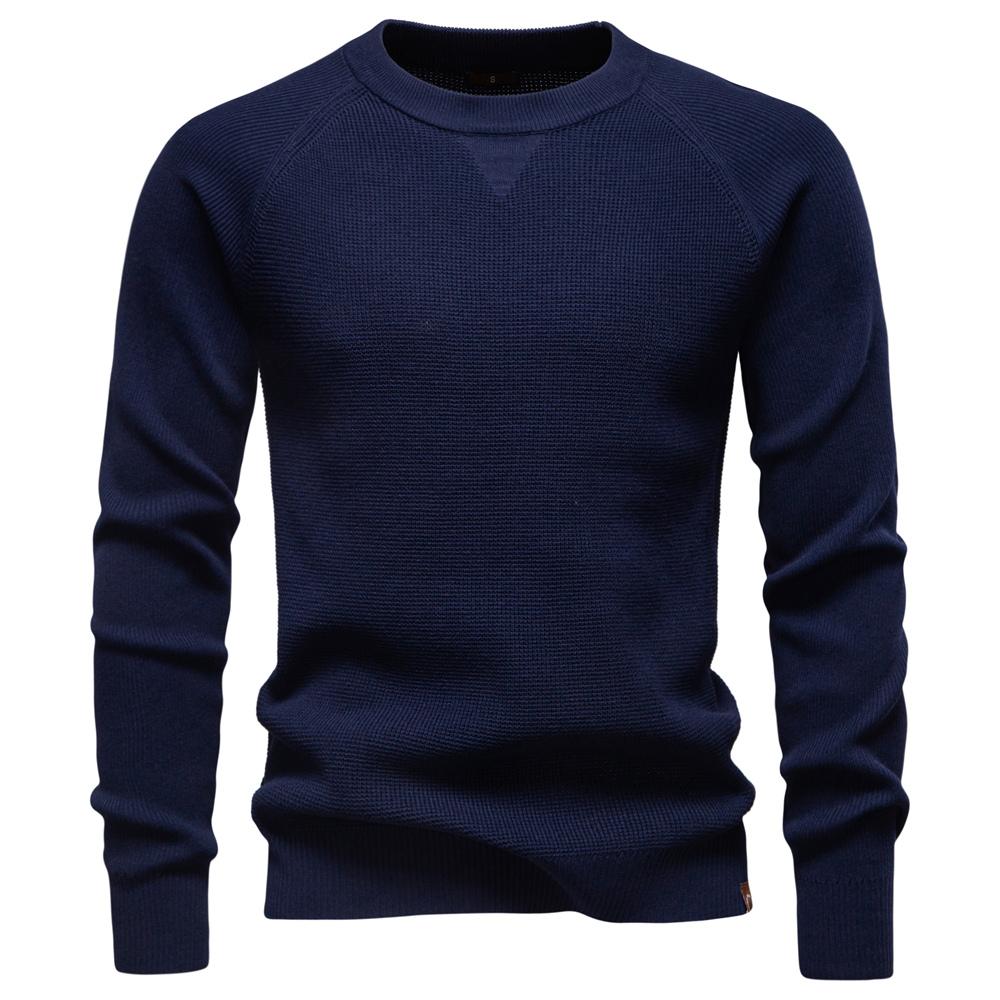 AIOPESON 2025 Men's T Shirt Long Sleeve Solid Color Brand Design Social Sweater Men EUR L 75-85kg