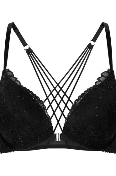 Hunkemöller Voorgevormde push-upbh met diep decolleté Sabrina Zwart