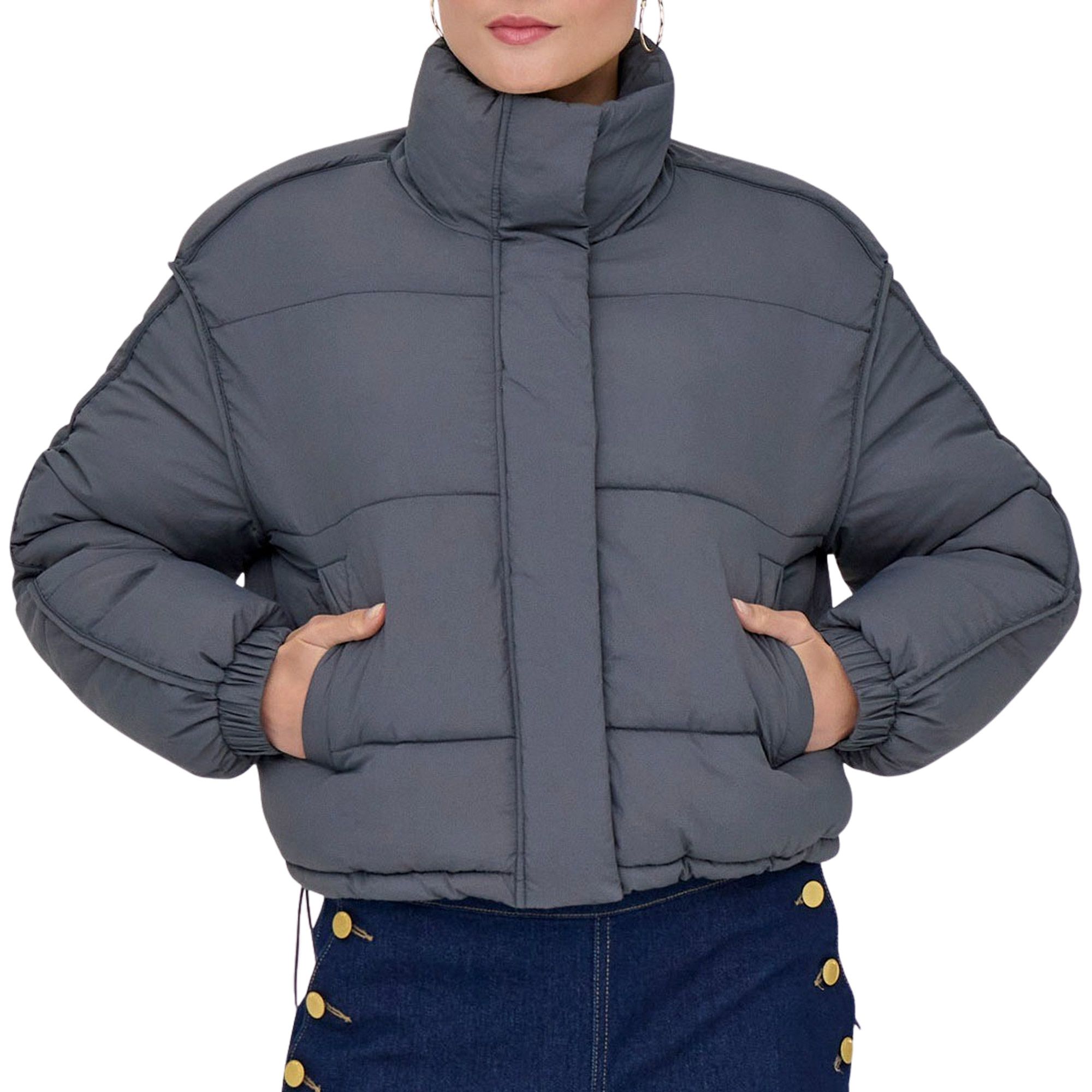 Only Lellie Short Puffer Winterjas Dames