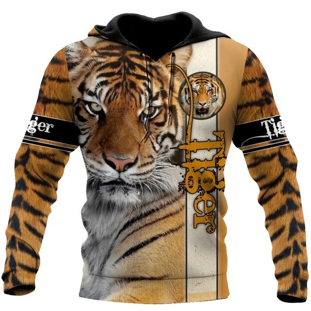 Factory Outlet Clothing Mode Lente Herfst Dieren Hoodies Witte Tijgerhuid 3D All Over Gedrukt Heren Sweatshirts Unisex Trui Casual Jas XXXL