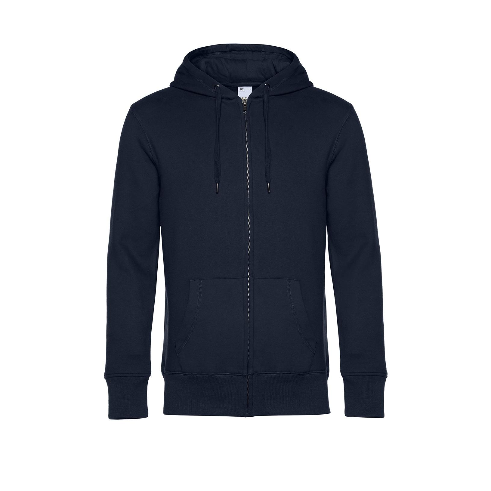 B&C Herensweater met capuchon en rits