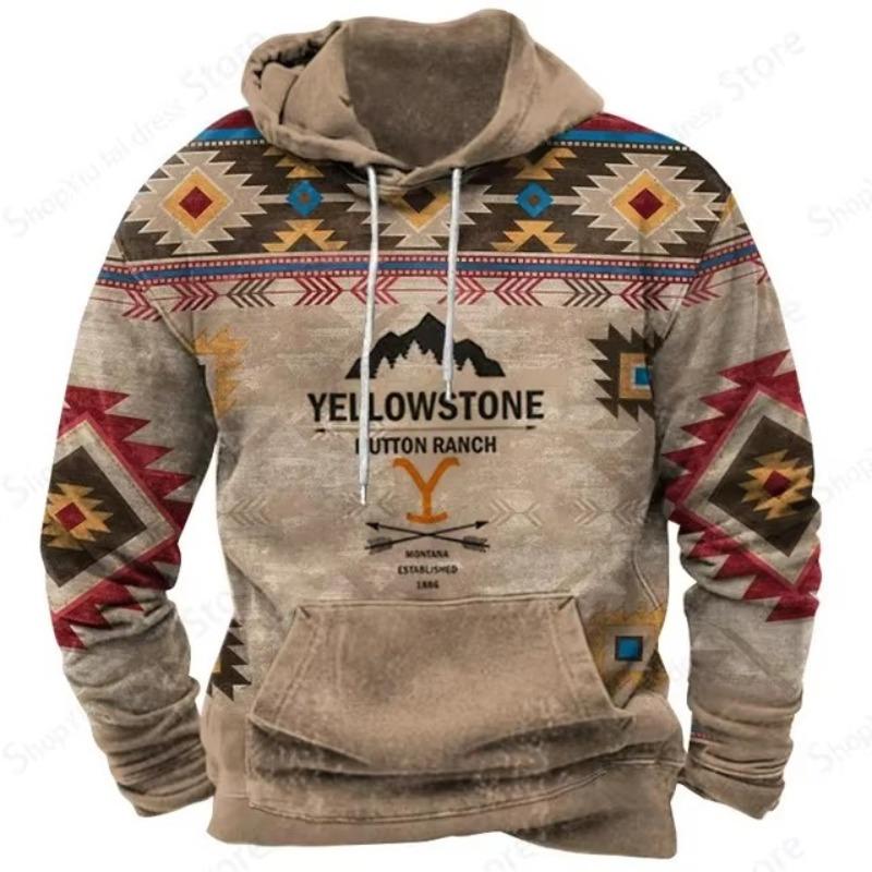 Forever Men Vintage Hoodies Yellowstone 3d Print Grafische Hoodie Heren Mode Hoodies Sweatshirt Jongen Jas Vrouwen Zweet Buiten Sweatshirt Mannelijk 2XL