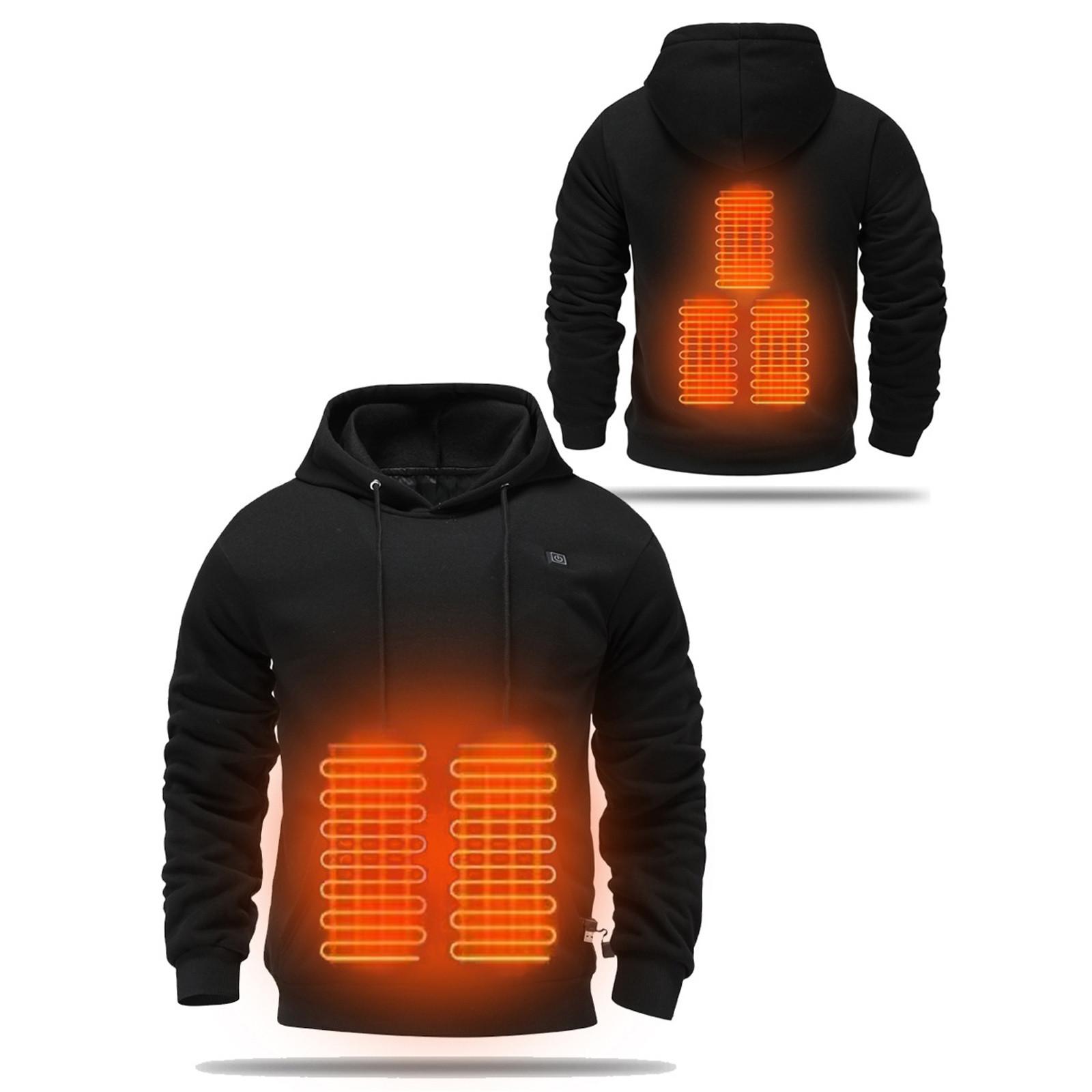 Winnerer Uranus Warme kleding Hooded Sweatshirt Usb Verwarmde Sweatshirt Om Warm Te Blijven Buiten Casual Kleding XL