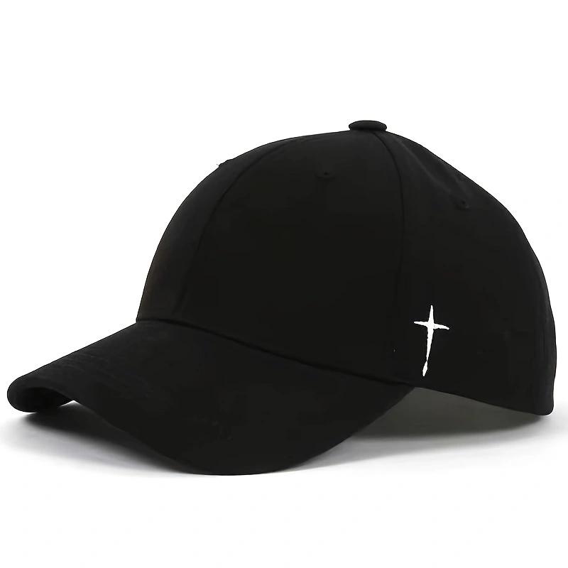 Cap Factory Mode Zijkant Kruis Borduurwerk honkbalpet Katoenen Trucker Hoed Lente Herfst Buiten hiphop petten zonnehoeden zwart