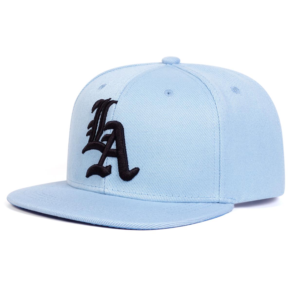 Cap Factory Mode Gotische Letter Borduurwerk Heren Hoed Outdoor Rapper Baseball Cap Vrouwen Vrijetijds Reis Hoeden Golf Cap Platte Petten hemelsblauwe kleur