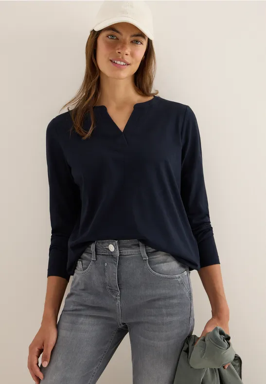 Cecil Shirt met lange mouwen in tuniek-look