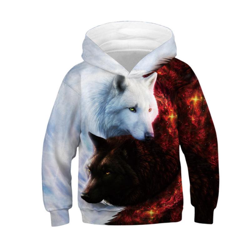 ETST 07 Echte Wolf 3D Hoody Voor Jongens Lente Herfst Een Verscheidenheid Aan Stijlen Kids Hoodies Jassen 4-14 jaar Tieners Kleding 160