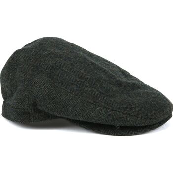 Barbour Pet  Barlow Flat Cap Herringbone Donkergroen