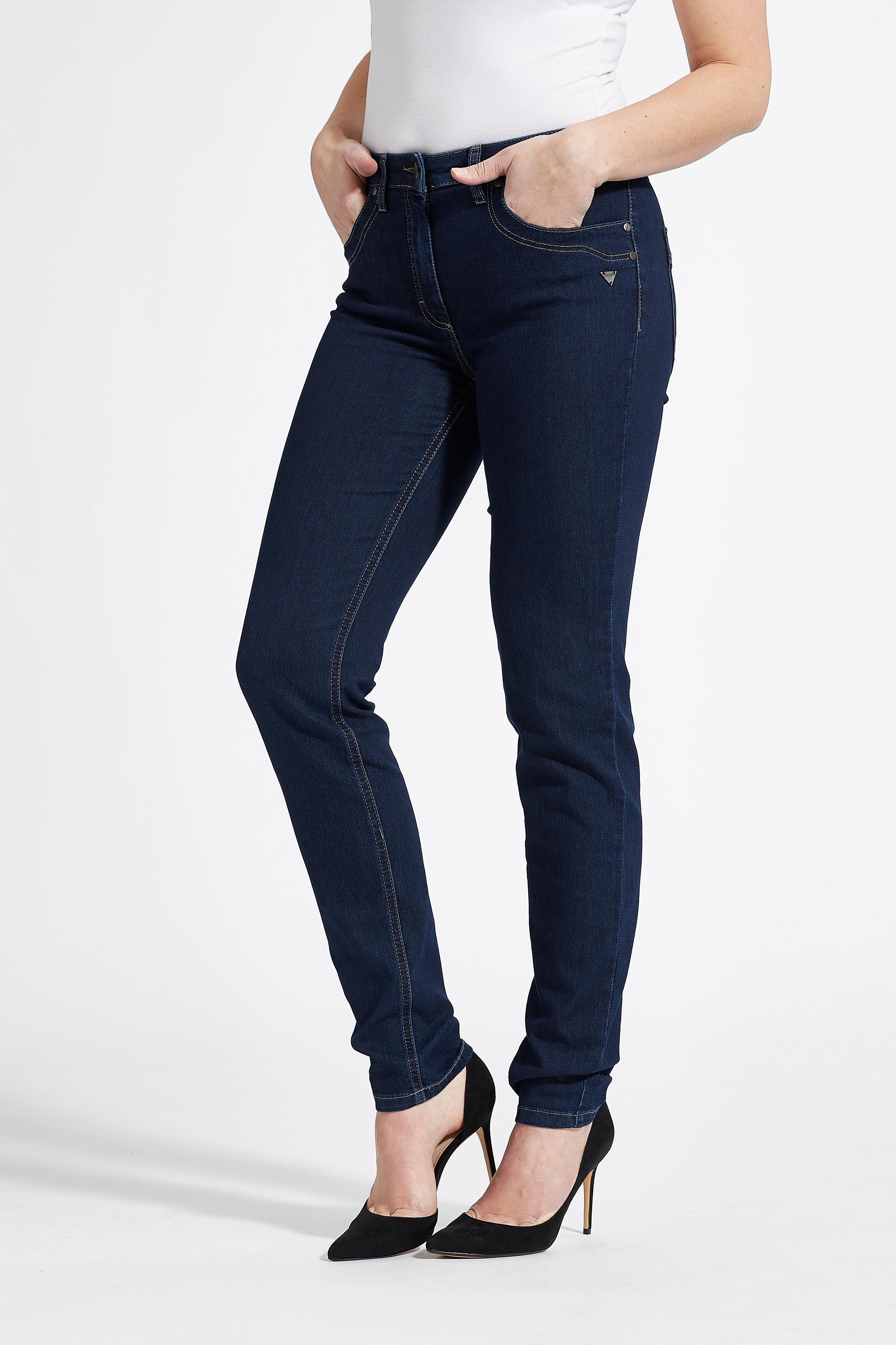 LAURIE Damen vegan Schlanke Jeans Laura Ml Dunkelblau Denim