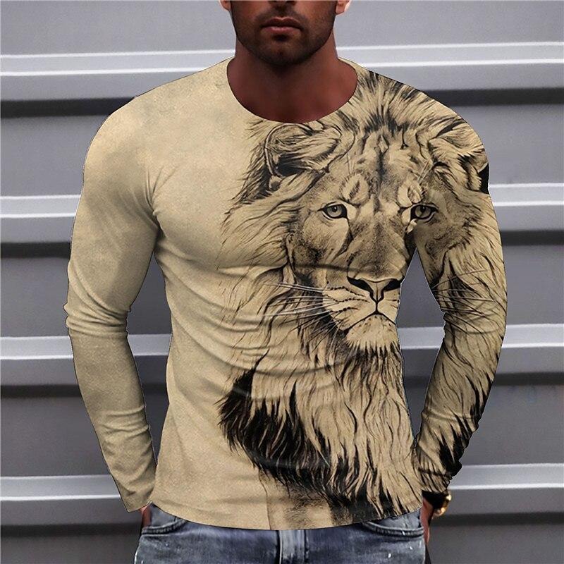 ETST WENDY 05 Grafische dierenmodeontwerper Casual heren 3D-print T-shirt Sport Buiten Vakantie Gaan T-shirt Lange mouw Kleding XS