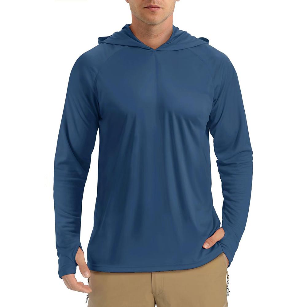 Decorations1 UPF 50+ Heren T-shirts met lange mouwen Hoodies Zon-/UV-bescherming Outdoor Hiking T-shirt Zonnebrand T-shirts Tops Heren Hoodie M