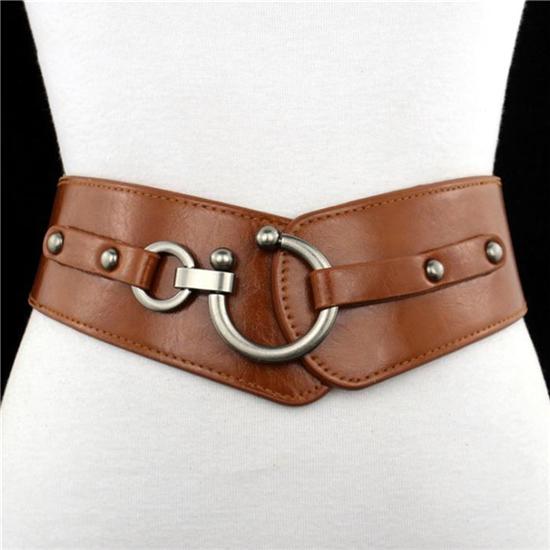 Have feelings for you Decoratie Brede riem Jas Tailleband Eenvoudige accessoires Verstelbaar voor dames M kameel