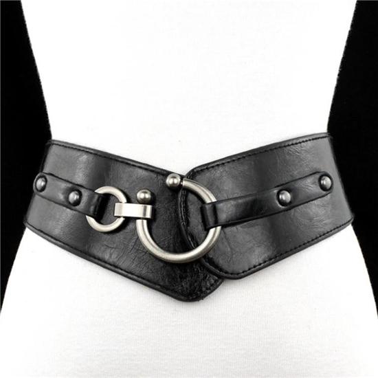 Have feelings for you Decoratie Brede riem Jas Tailleband Eenvoudige accessoires Verstelbaar voor dames M zwart