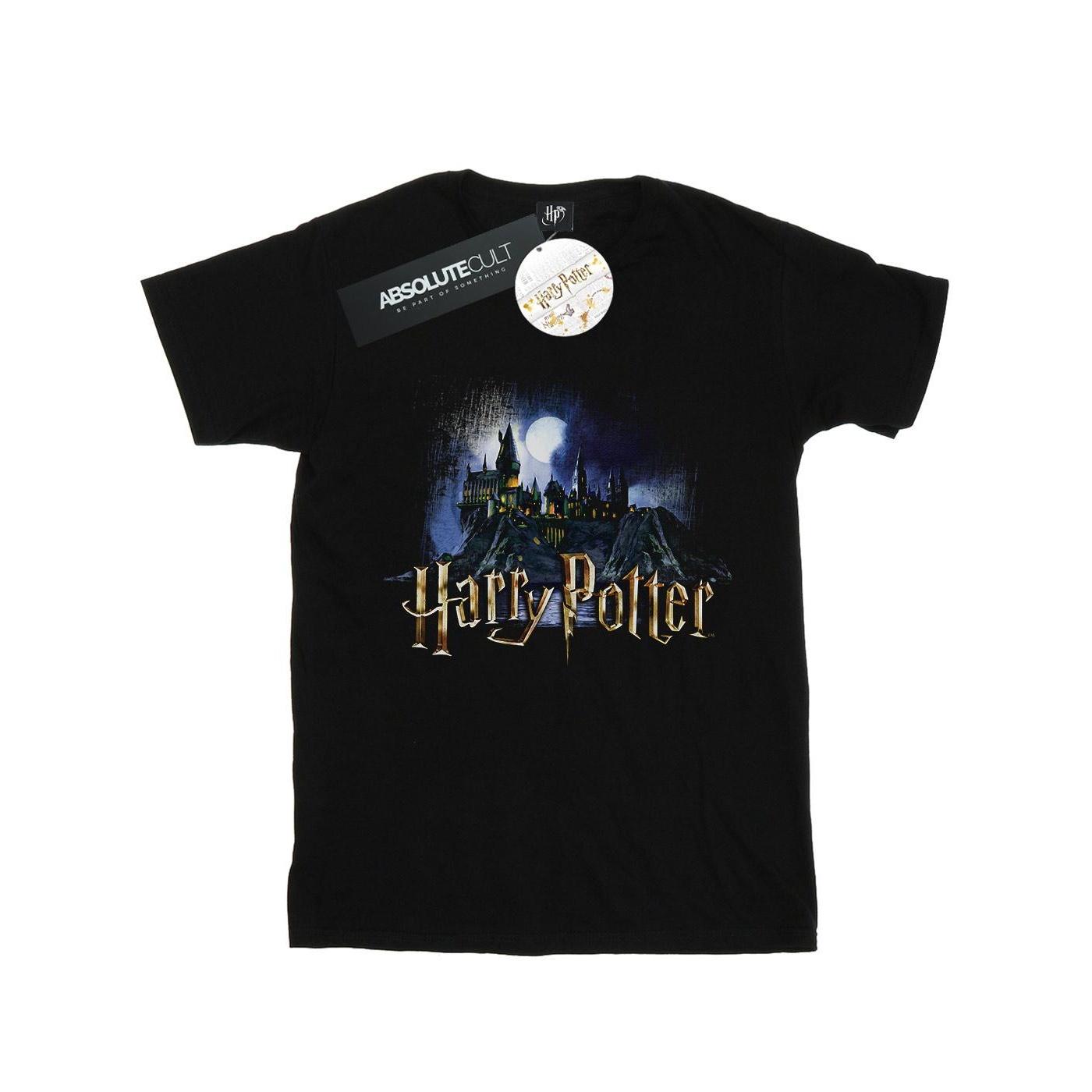 Harry Potter Hary Potter meisjes Zweinstein kasteel katoenen T-shirt 9-11 Years zwart